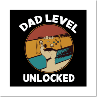 Funny New Dad Level Unlocked Posters and Art